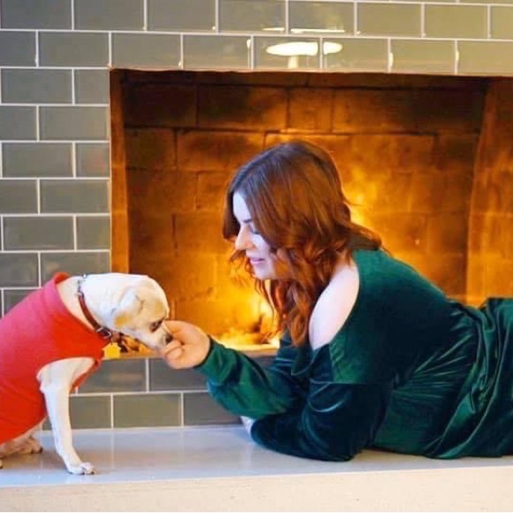 Fashion Nova asymmetrical emerald green wrap blouse. Long sleeve w/ cut out - Picture 3 of 4